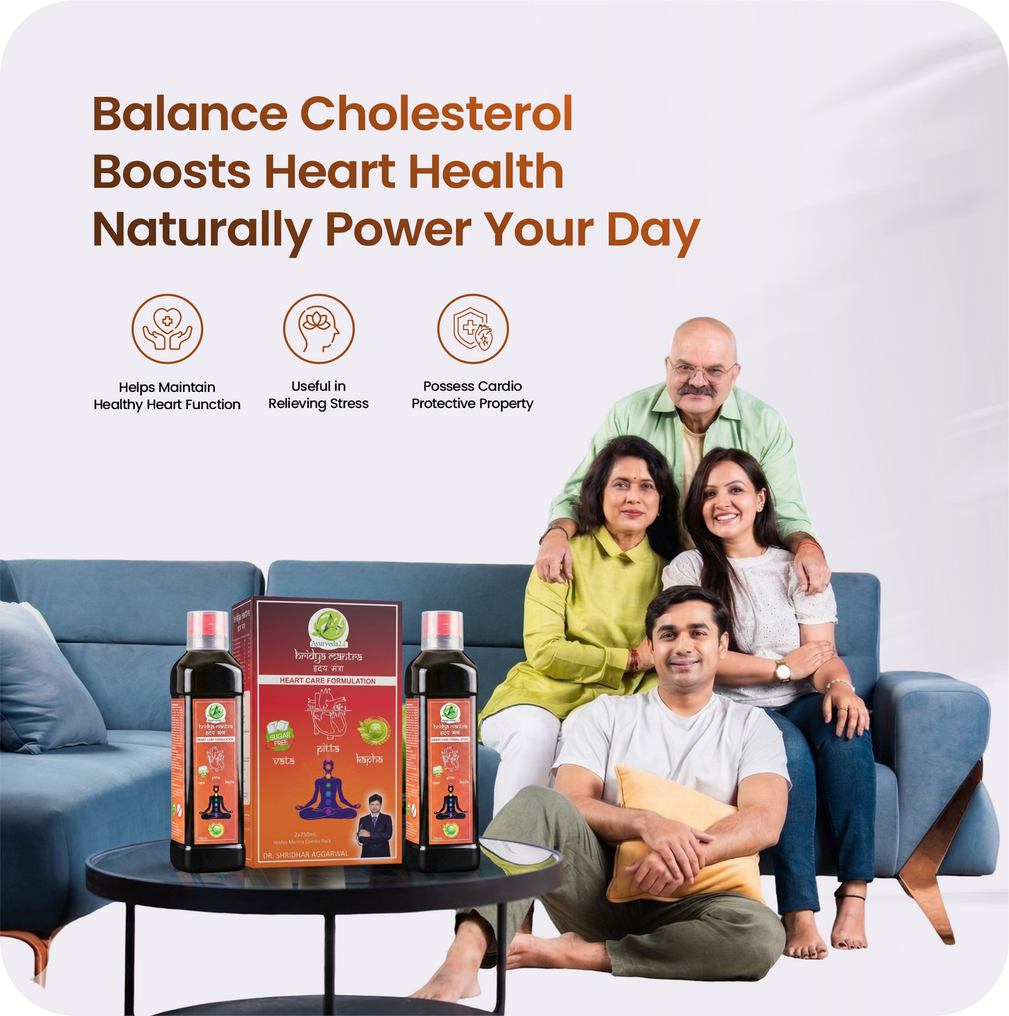 Hridya Mantra Combo — Natural Support for Heart Health & Cholesterol Balance